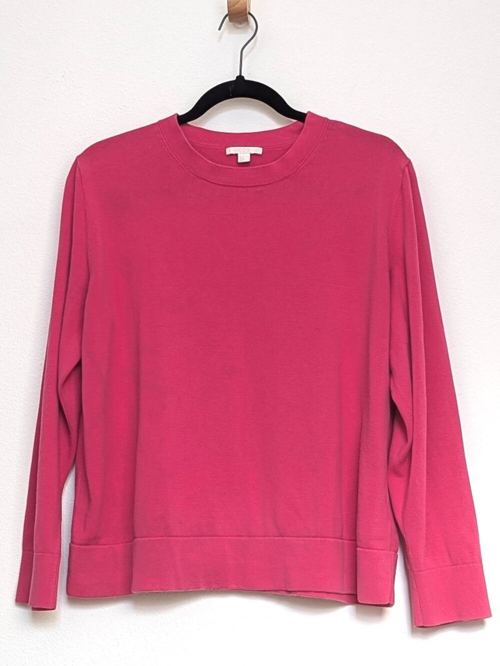 COS Pink Cotton Crew Neck Sweater